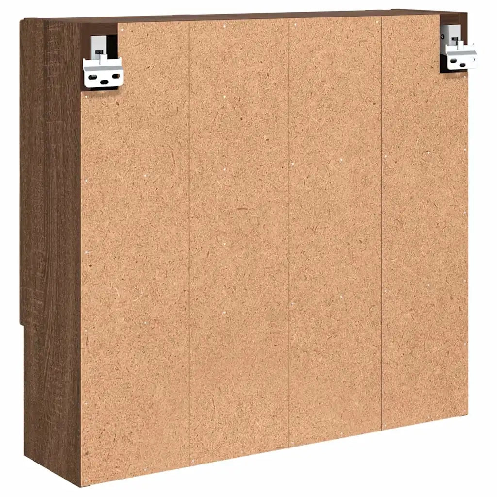 Mobiletto per specchio con porta Rovere Marrone 59 x 17 x 55 cm