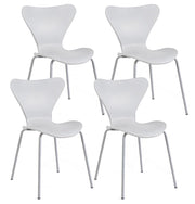 Set 4 Sedie 50x49,5x82 cm in Plastica Grigio Chiaro