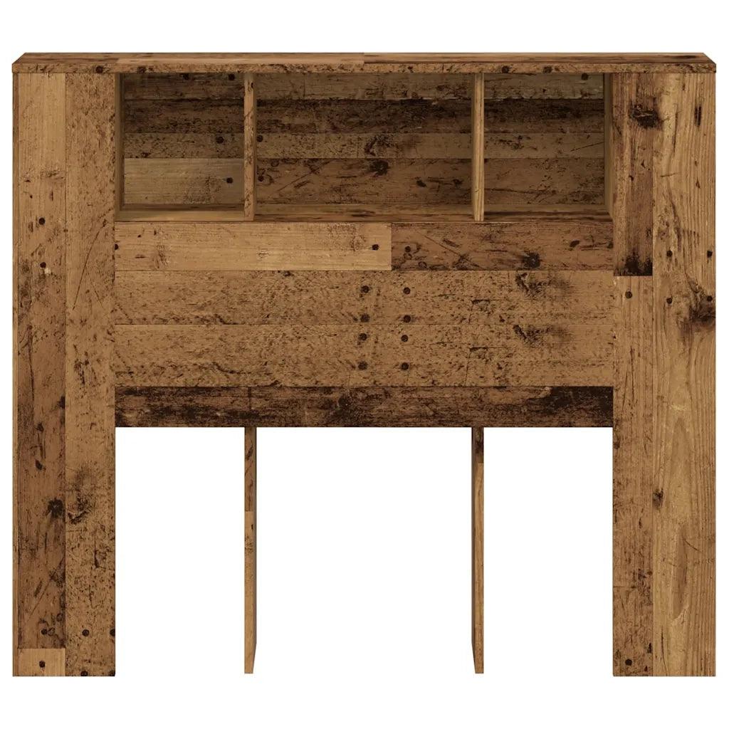 Testiera con Contenitore Legno 120x19x104,5 cm in Multistrato