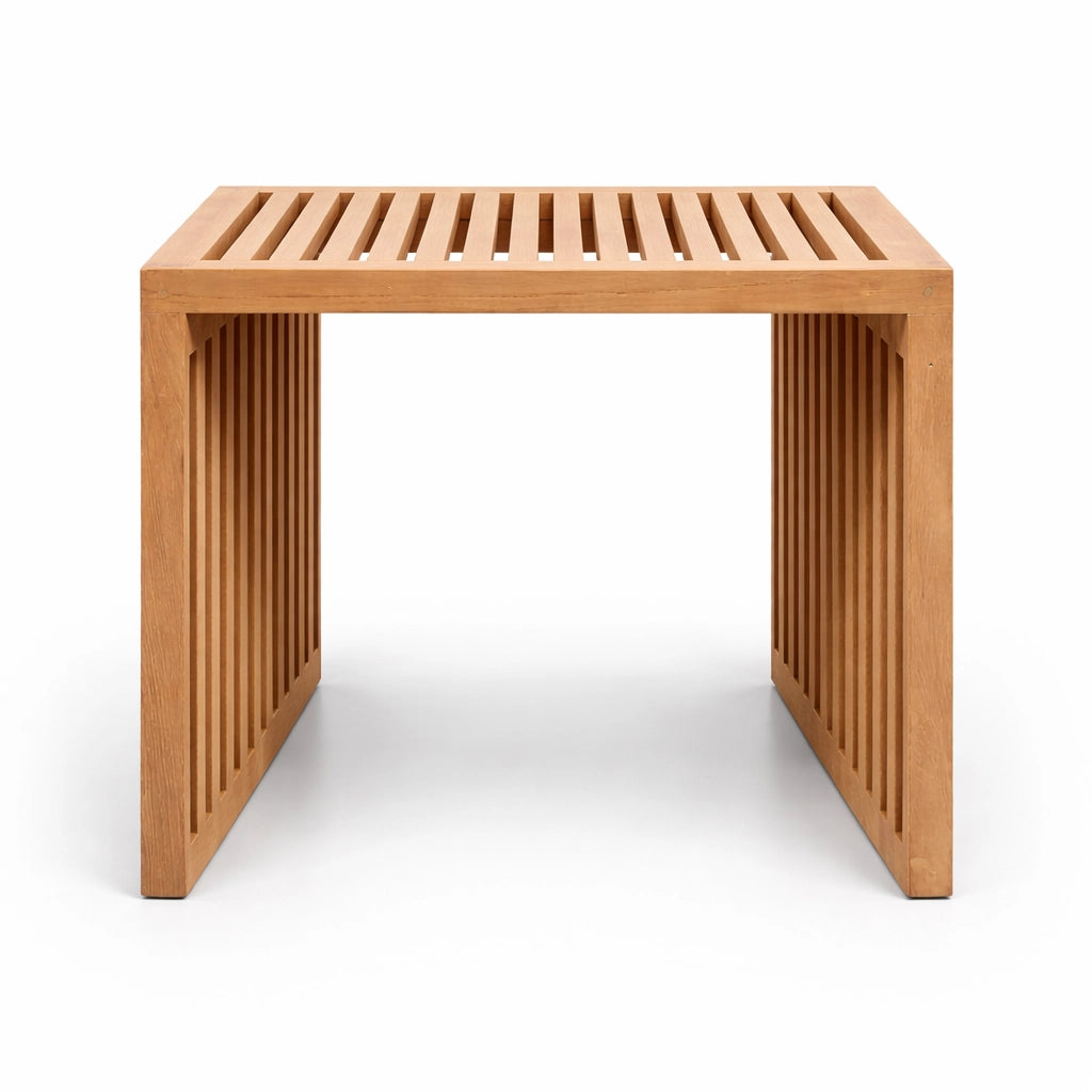 Tavolino da Esterno in Teak Massello Design a Listelli – Malmo