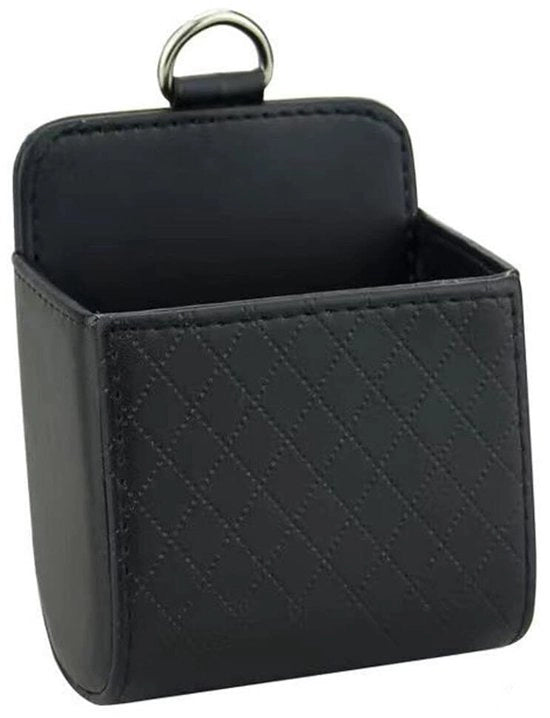 Organizzatore di accessori per auto in PU - Box di conservazione per telefono e chiavi - Disegno compatto e leggero - Sostegno per auto con chiusura a molla