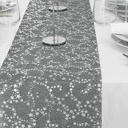 Telaio di Juta con Stelle d'Argento - Decorazione di Natale e Festa (28 x 500 cm)