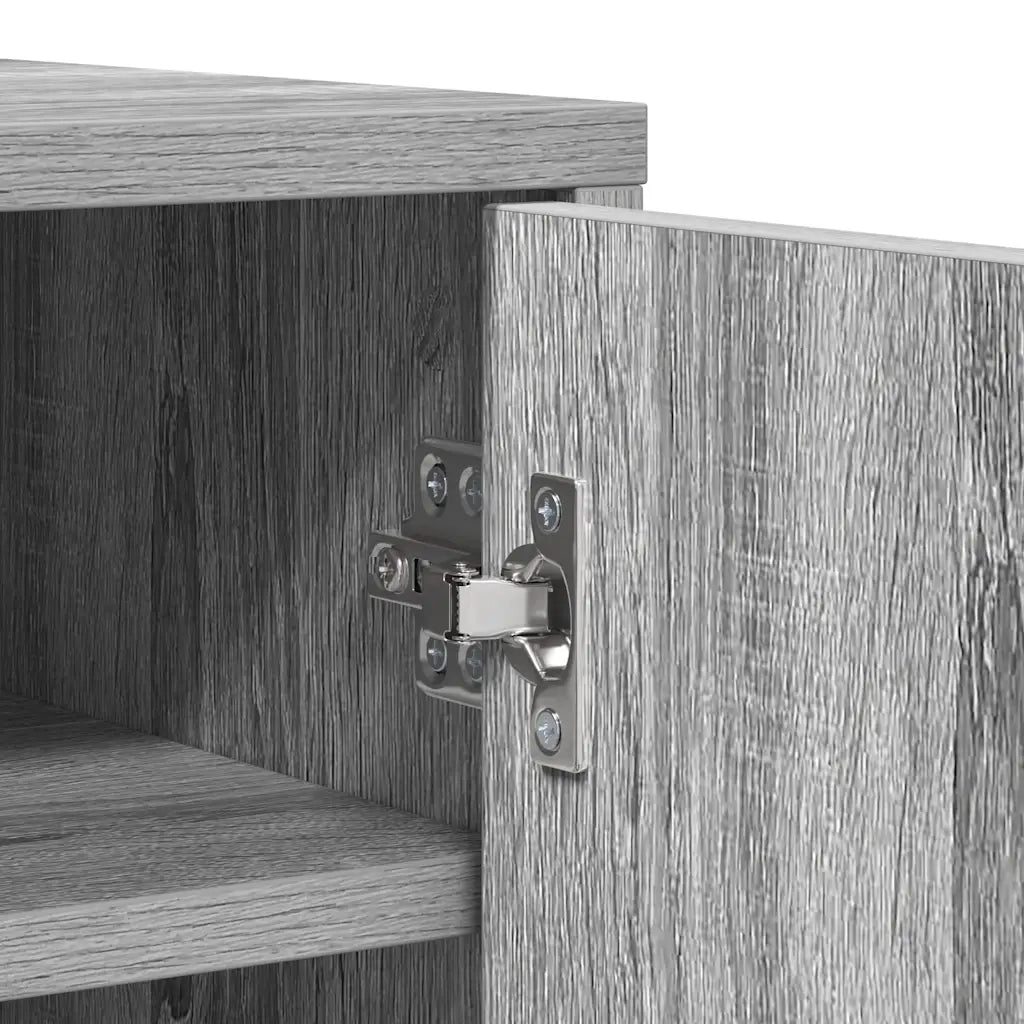 Scarpiera-Scaffale per scarpe Grigio Sonoma 60x35x92 cm in Legno Multistrato