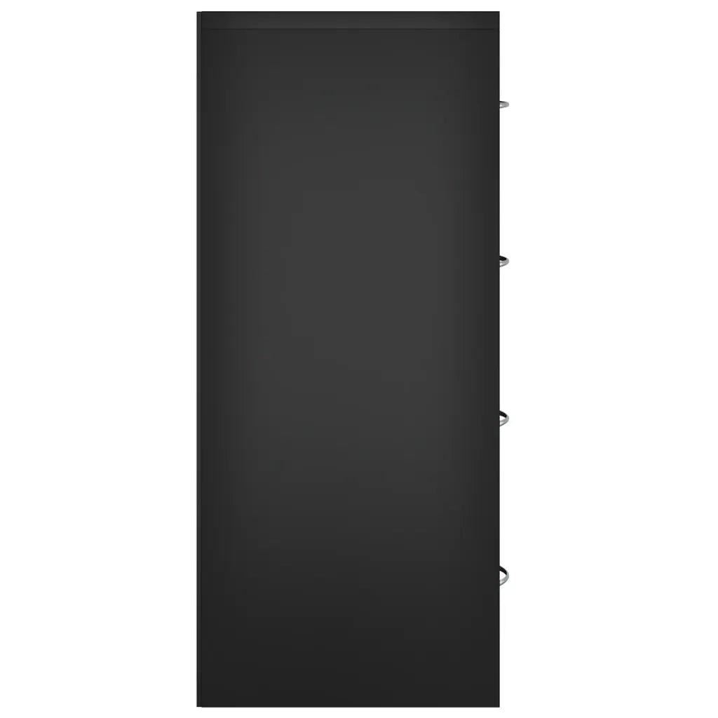 Credenza | Madia | Buffet da pranzo | Armadio da pranzo con 4 Cassetti 60x30,5x71 cm Nera