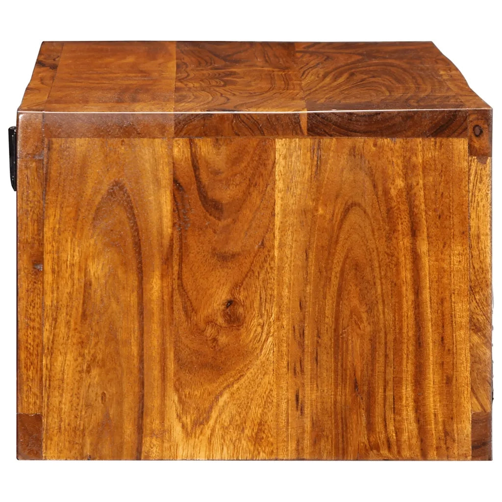 Mobile TV a Parete Multicolore 100x30x22 Legno Massello Acacia 4016506