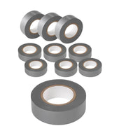 Kit nastro isolante in pvc autoestinguente multicolore per impianti sicuri *** colore grigio, dimensioni 25 mm x 25 m...