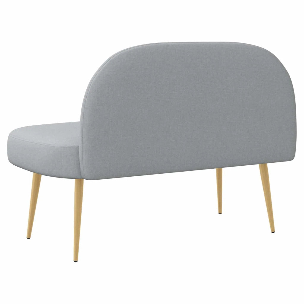 Panchina imbottita con schienale Grigio Chiaro 110 x 60 x 76 cm 42040756