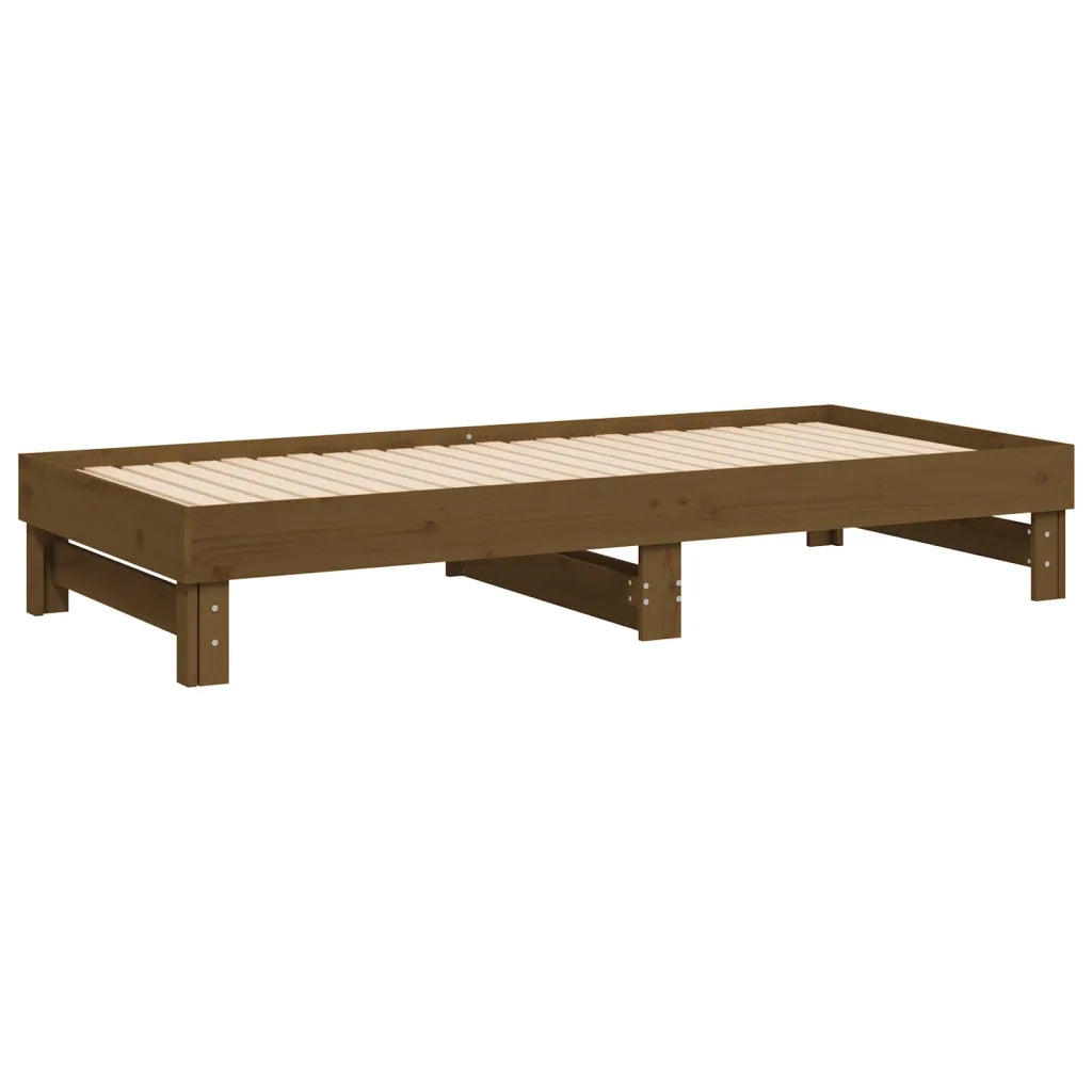 Letto da camera | Dormeuse Estraibile Ambra 2x(100x200) cm Legno Massello di Pino