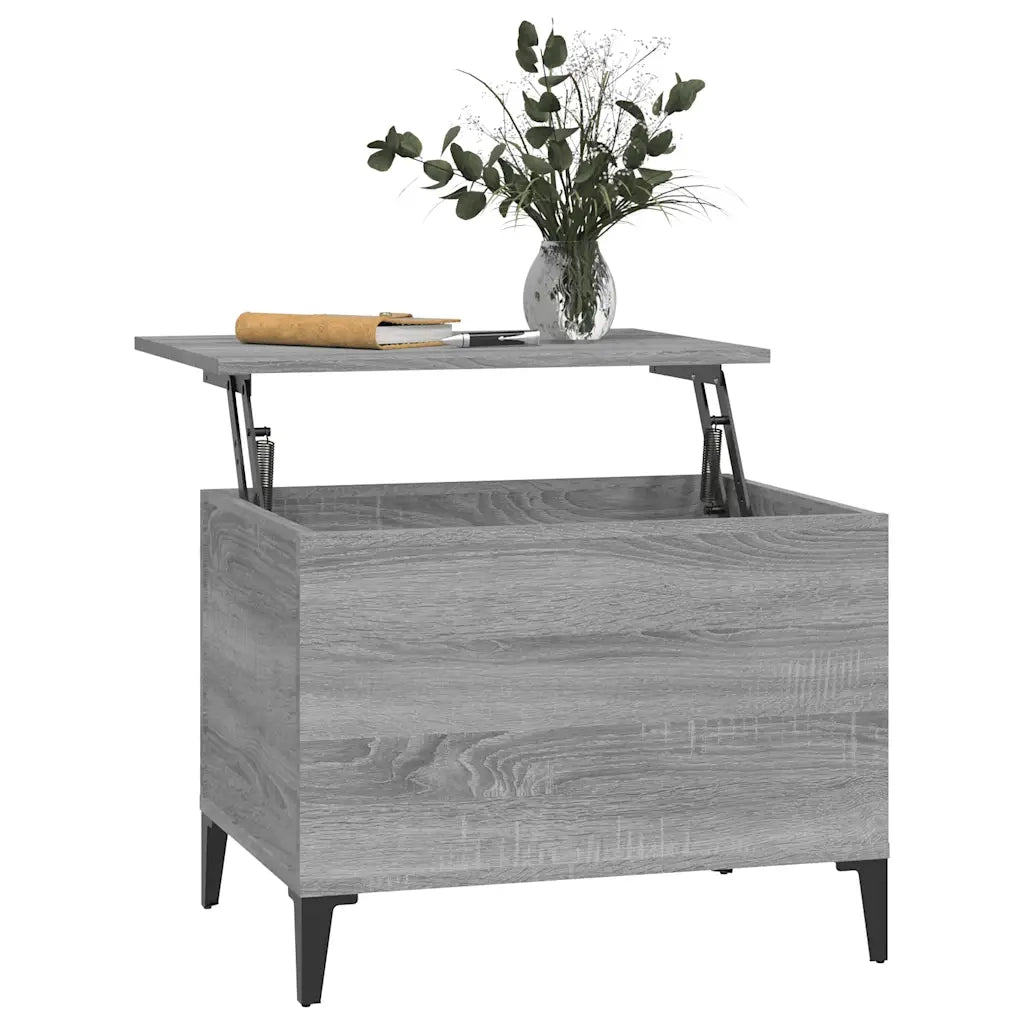 Tavolino Salotto-Tavolino da soggiorno-Tavolo Grigio Sonoma 60x44,5x45 cm Legno Multistrato 836208