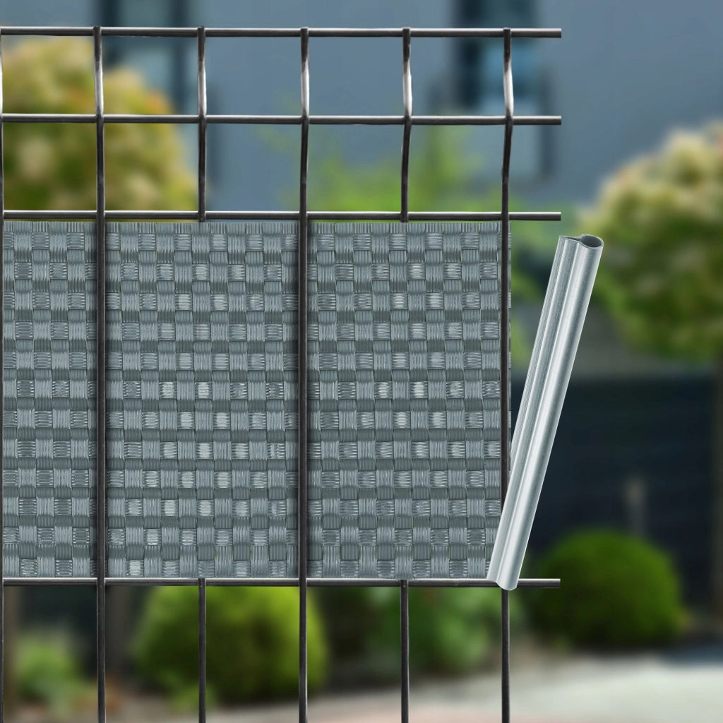 Clip KADAX da 19 cm per nastro per recinzioni, ganci per nastro per recinzioni, colore grigio, 6 pezzi