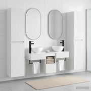 Set di mobili per il bagno 5 pz Bianco Lucido 3406007