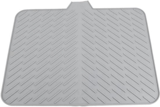 Mat di asciugatura per piatti in silicone - Mat asciugamani con superficie antiscivolo - Mat per asciugare i piatti - Mat di asciugatura per piatti - 43 x 58 cm - Facile da pulire