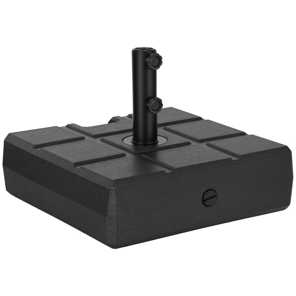 Base Ombrellone Giardino 3.5 m ¨C zephmum ¨C HDPE Acciaio 49x49x36.5 cm Nero