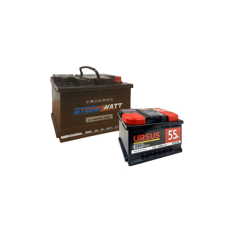 Batteria auto Ursus Max 55Ah – 12V – Spunto 480A – Affidabile e senza manutenzione