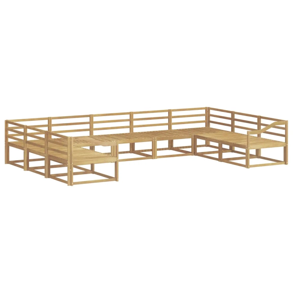 Set di divani da esterno 9 pcs Bianco 404 x 245,5 x 73 cm