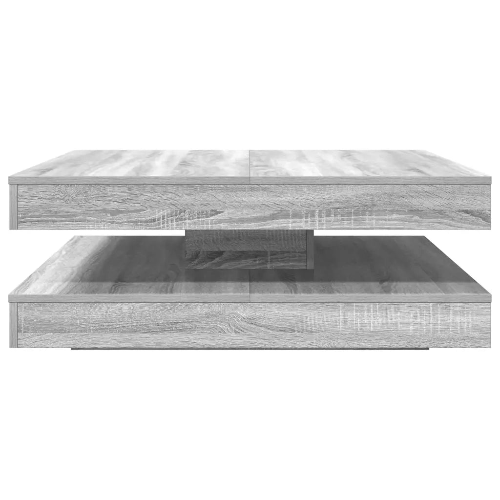 Tavolino da CaffÃ¨ Girevole a 360 Gradi Grigio 90x90x34,5 cm