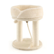 Tiragraffi a torre per gatti con tiragraffi 43 x 43 x 53 cm robusto e confortevole design moderno in truciolato beige 20_0010167