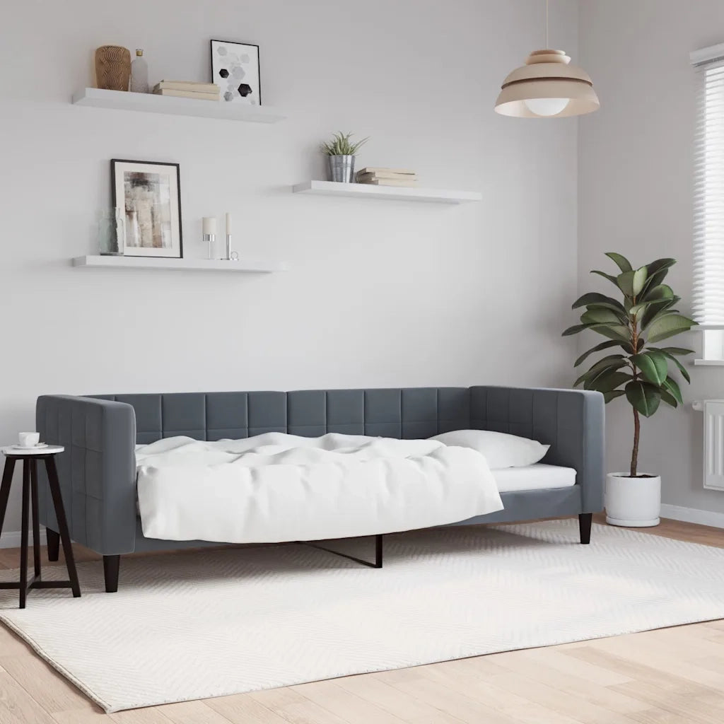Letto da Giorno Grigio Scuro 80x200 cm in Velluto 354002
