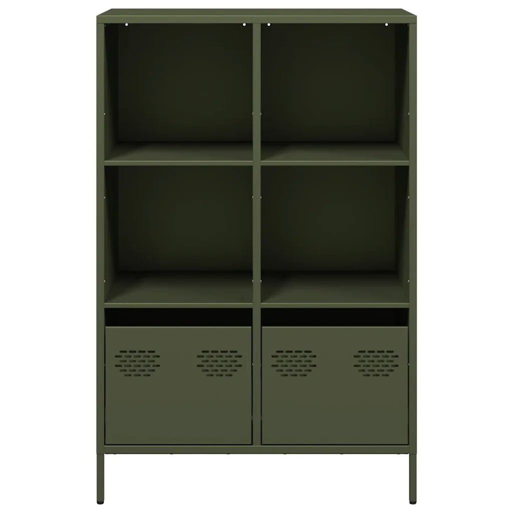 Credenza Verde Oliva 68x39x103,5 cm in Acciaio