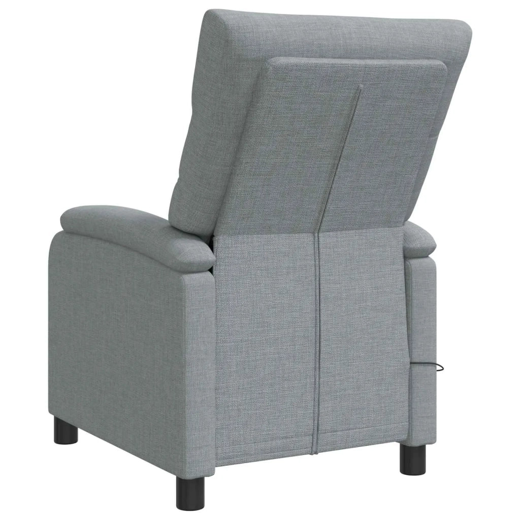 Divano Sedia-Poltrona Massaggiante Grigio Chiaro Tessuto 623224
