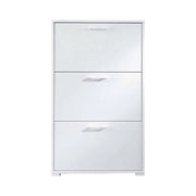 Mobile Portascarpe Axinite, Scarpiera 18 Paia Made in Italy, 67x28x112h cm Bianco