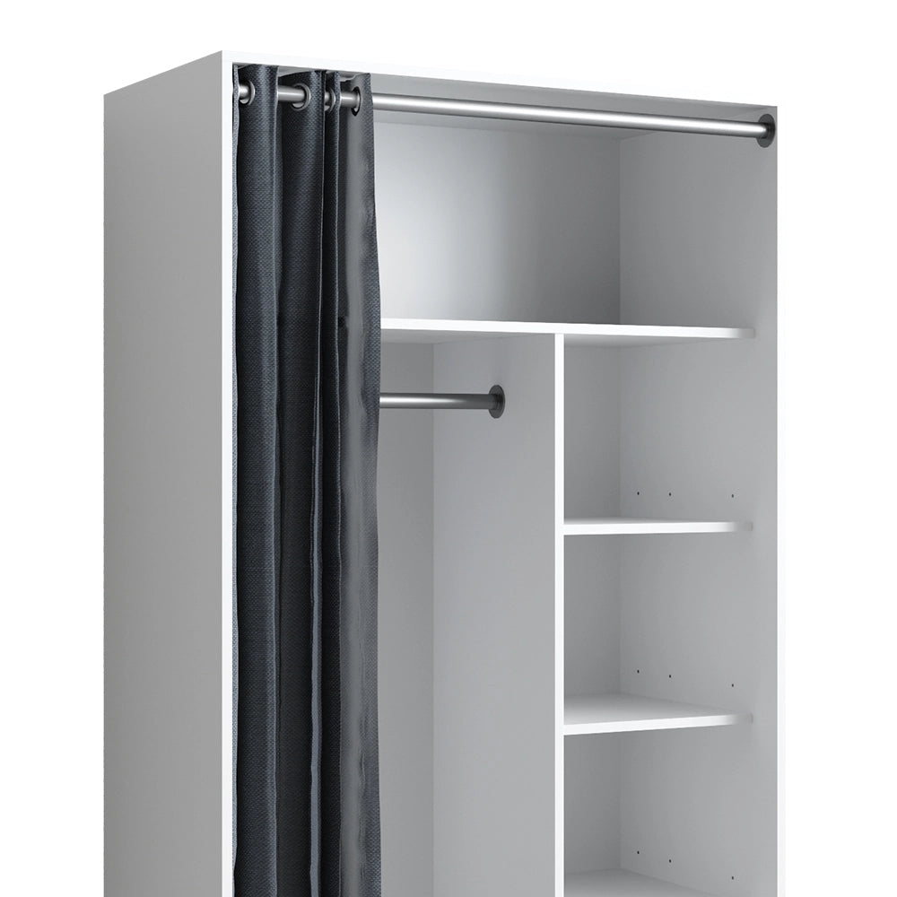 Vicco Armadio multifunzione Bianco 100 x 168 cm Con rulli