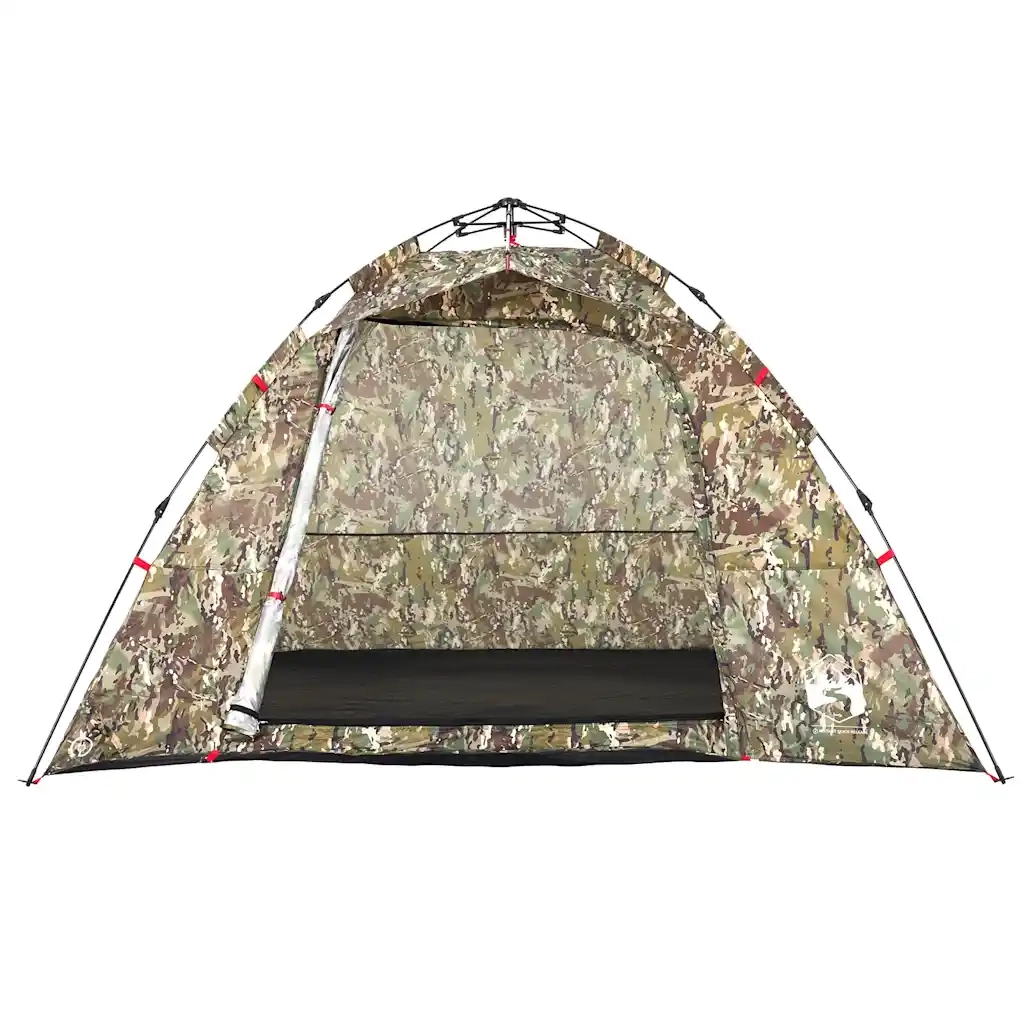 Tenda da Pesca 4 Persone-Tenda da campeggio Mimetica a Rilascio Rapido 293088