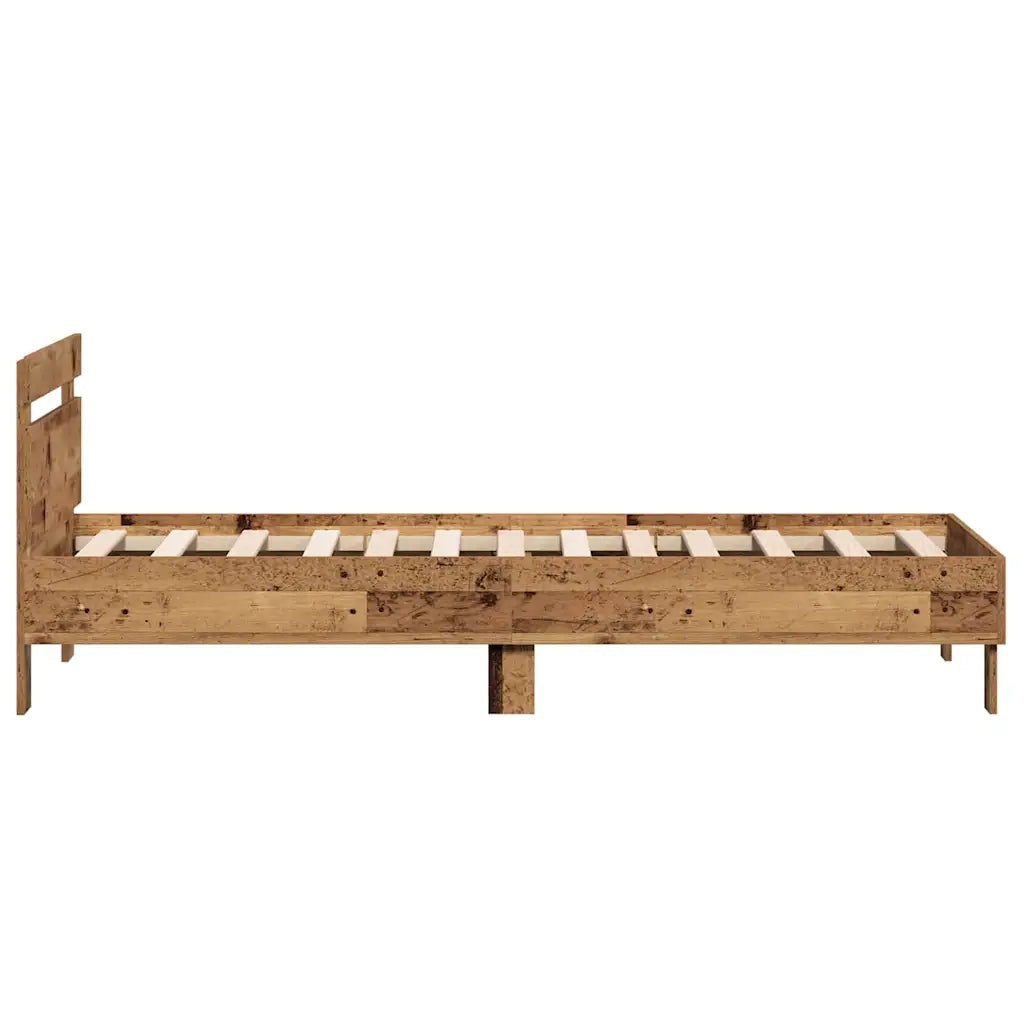 Struttura del letto con testiera-Giroletto Legno vecchio 193 x 95 x 88 cm