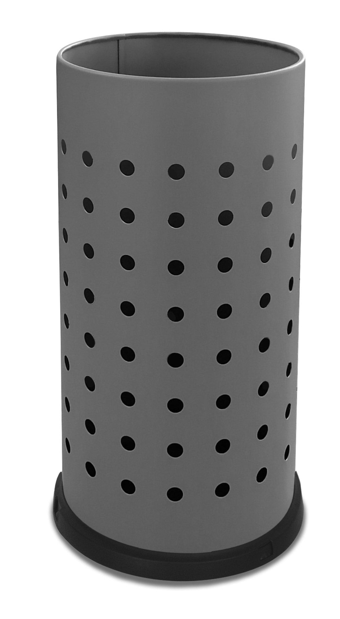 Portaombrelli in Acciaio Verniciato Ø24xh48 cm Con Vaschetta Raccogli Goccia Grigio