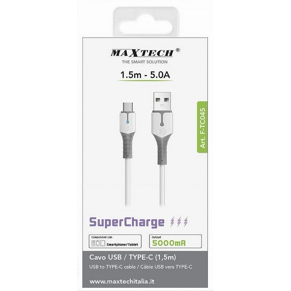 Trade Shop - Cavo Usb A Type-c 1.5 Mt 5 A Supercharge Ricarica Dati Smartphone Tablet F-tc045 -
