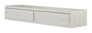 Mensola da Parete con 2 Cassetti 88,2x13,4x23,7 cm in Fibra di Legno Domino Maxi Rovere Sbiancato