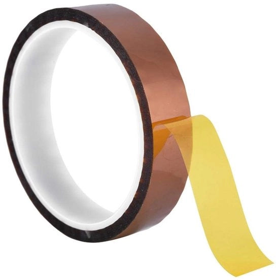 Nastro adesivo termoresistente - 20 mm - 33 metro - 0,06 mm di spessore - Temperatura massima 250 gradi - Altezza di allungamento 35% - Nastro termoresistente