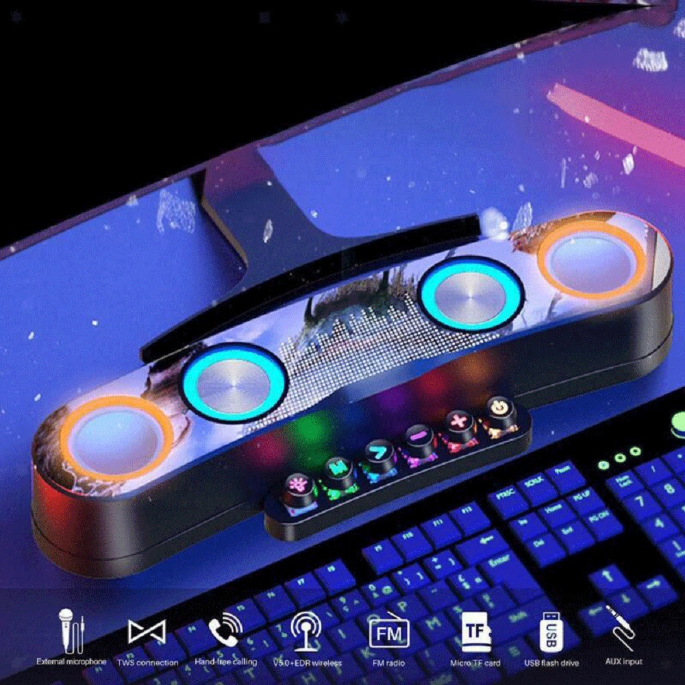 Trade Shop - Cassa Wireless Bluetooth Speaker Gaming Desktop Laptop Pc Barra Audio Q-yx800 -