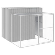 Cuccia per cani con recinto chiaro 214 x 253 x 181 cm grigio 02_0043505