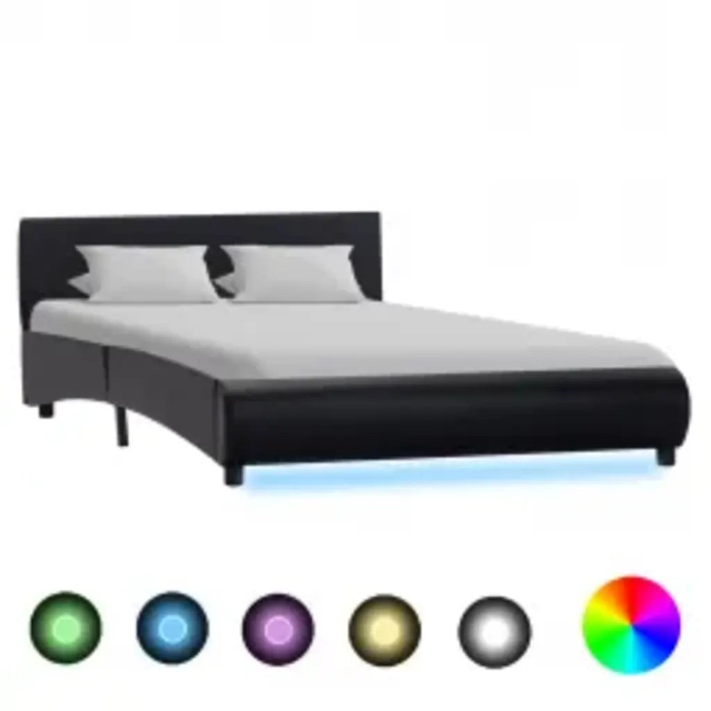 Giroletto con LED Nero in Similpelle 140x200 cm