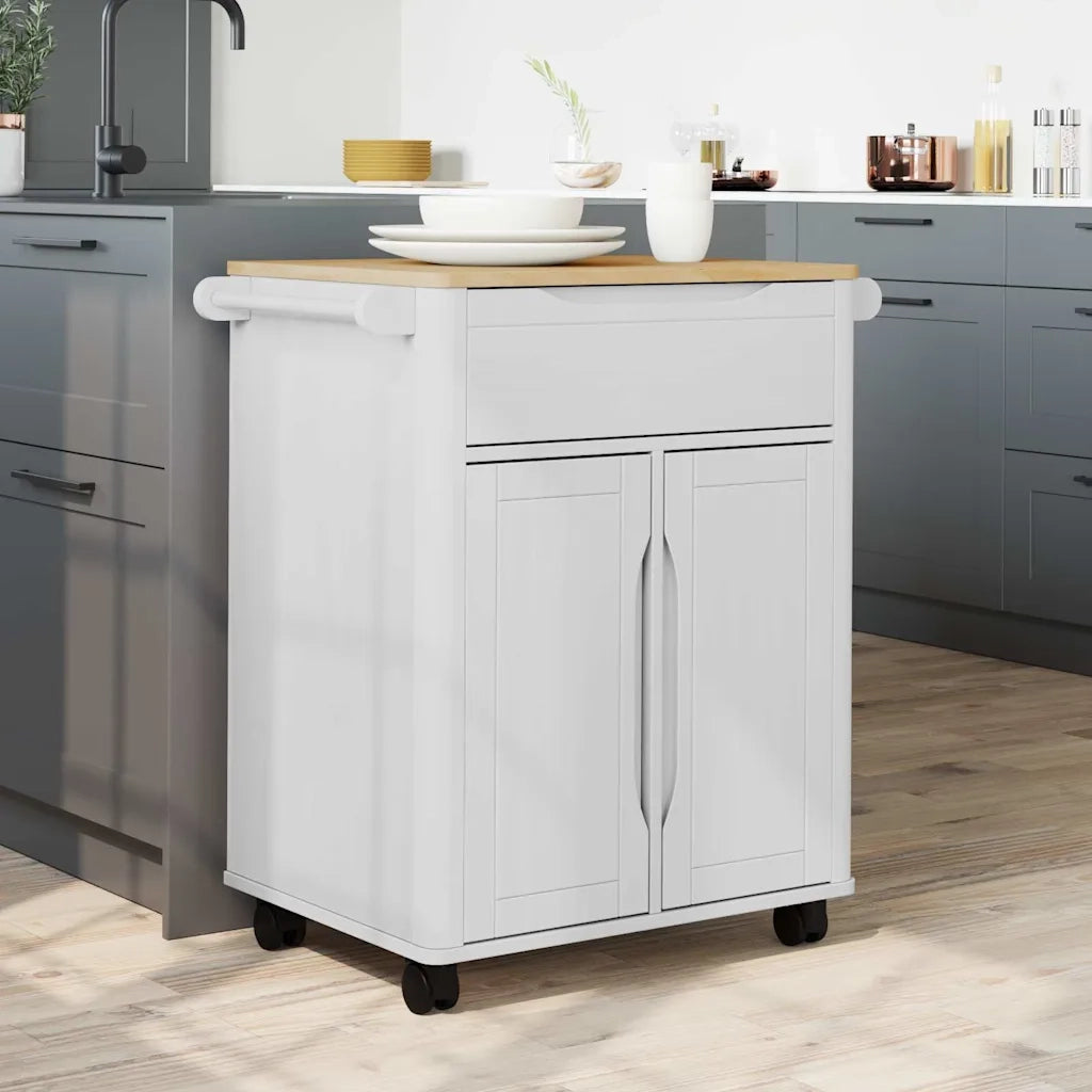 Carrello da Cucina FLORO Bianco 72,5 x 45 x 80 cm CFW8298183