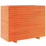 Fioriera | Cassetta per fiori | Vaso Giardino Marrone Cera 90x40x72,5cm Legno Massello Pino