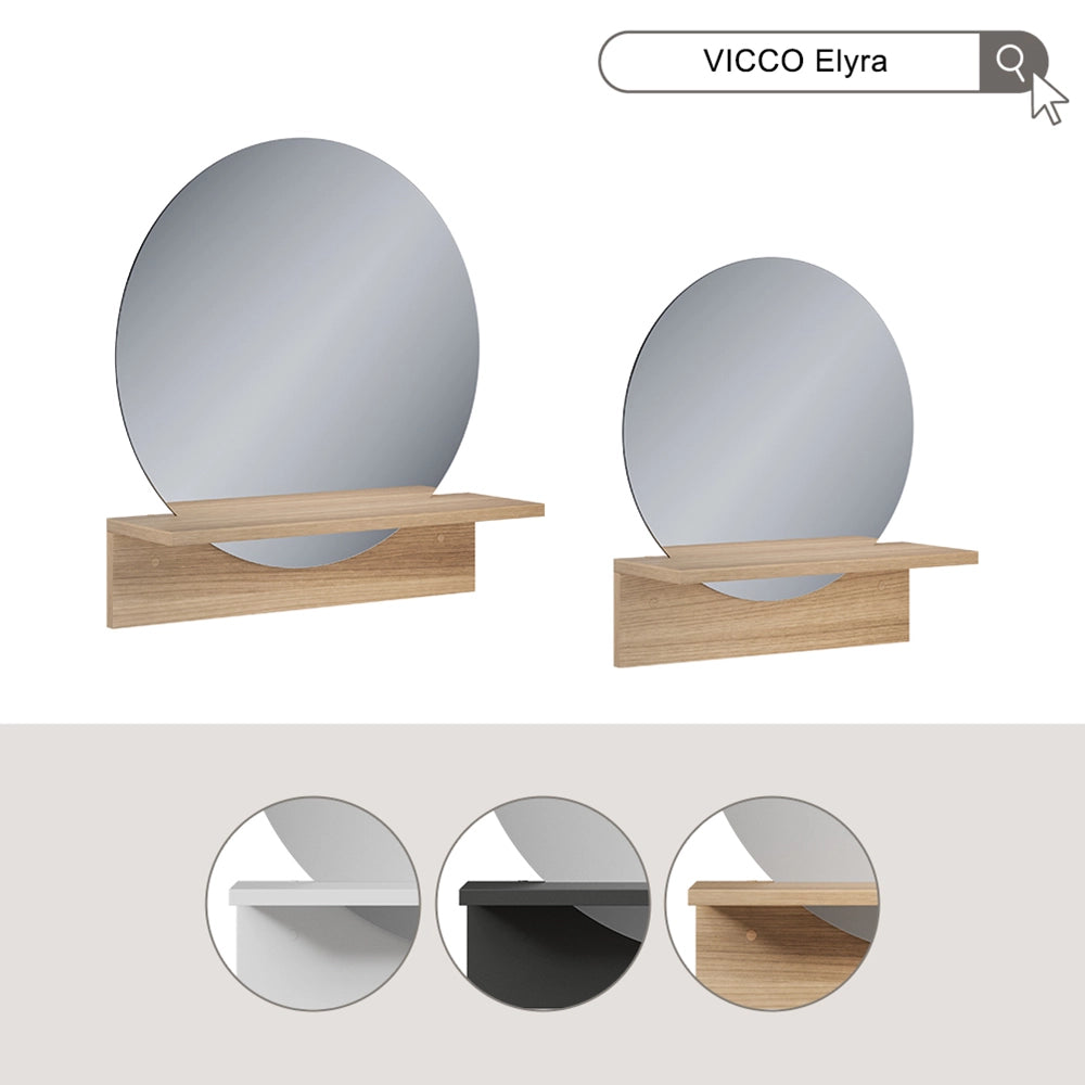 Vicco Specchio bagno Bianco 50 x 54.5 cm con ripiano
