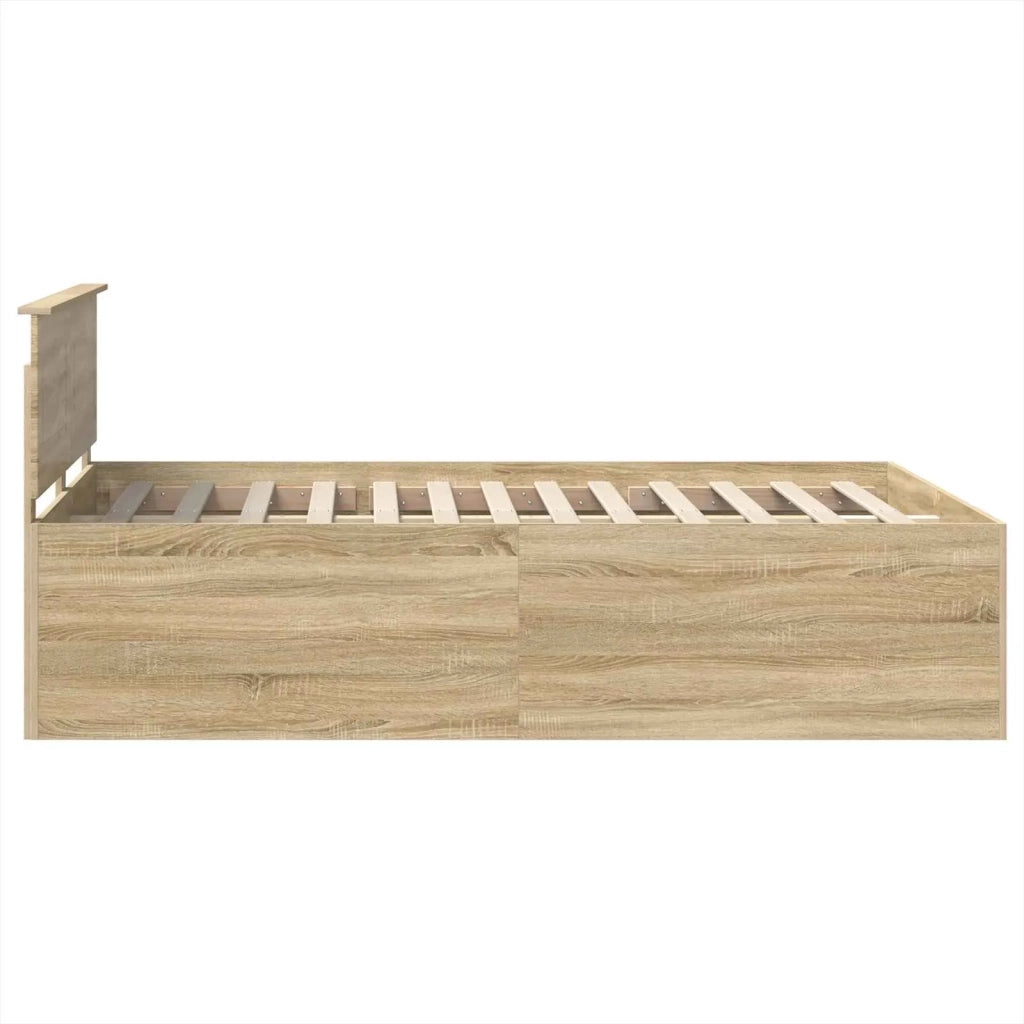 Struttura del letto con testiera-Giroletto con Testiera Rovere Sonoma 150 x 200 cm 331145