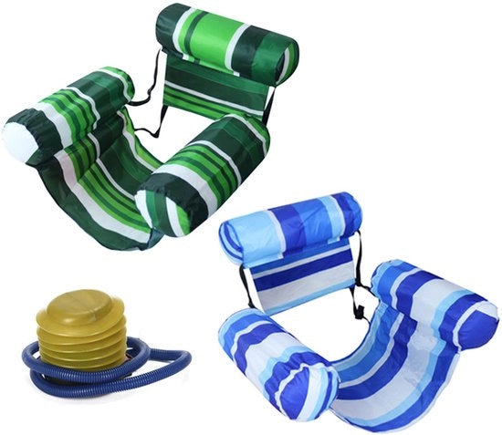 Set di due poltrone galleggianti per adulti, superficie galleggiante per adulti, robusta e gonfiabile, ideale per feste, sport acquatiche estive, piacere di spiaggia e poltrone galleggianti sul lago.