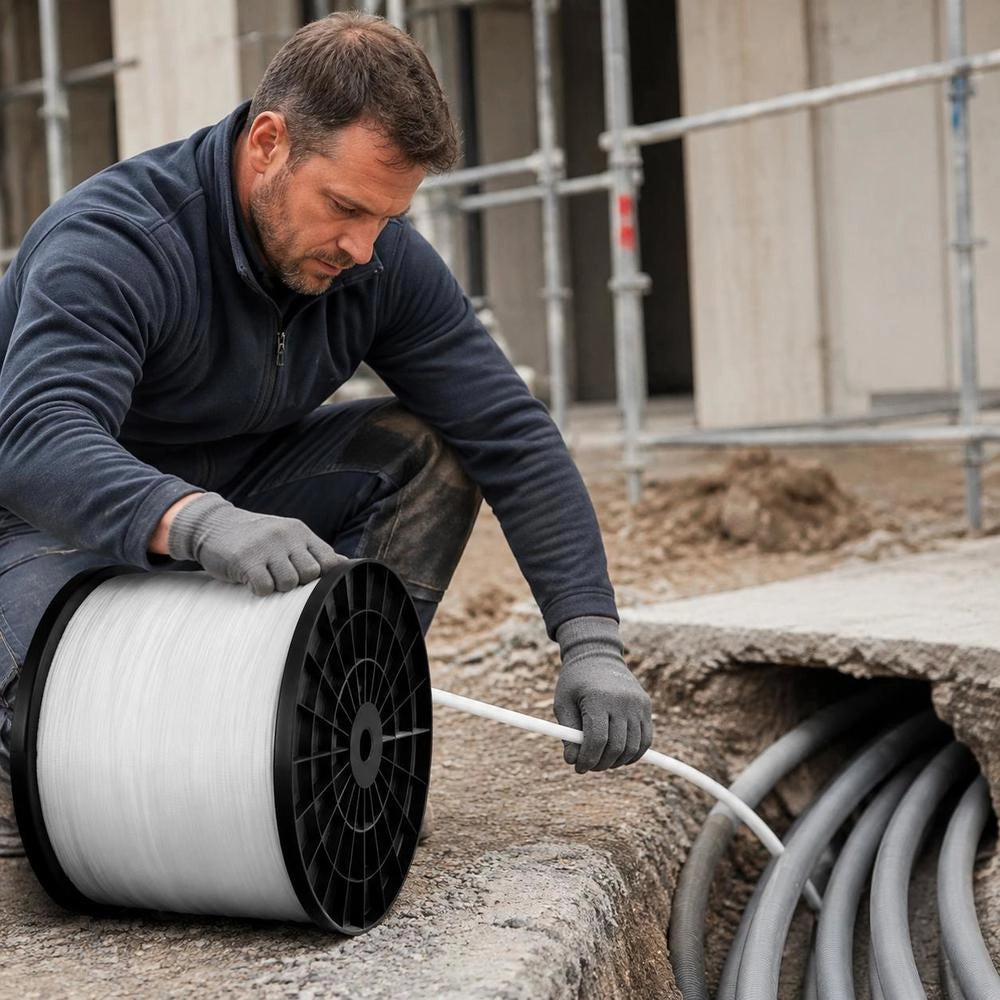 567 Kg Polyester Pull Strap, 961 M X 12.7 Mm Flat Strap For Wire And Cable Conduit Work, Variable Functions, Flat Rope For Pulling/loading/packing In All Weather Conditions