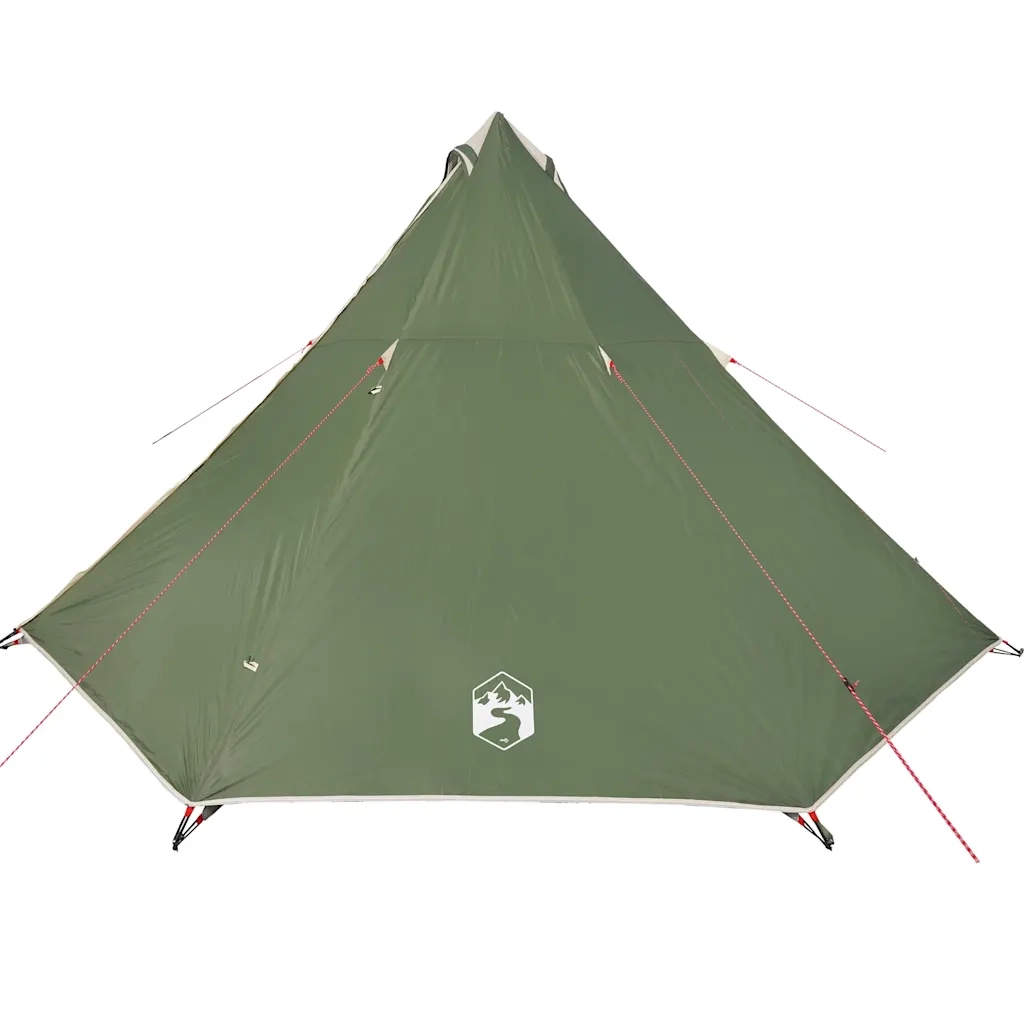 Tenda Familiare Tipi per 8 Persone-Tenda da campeggio Verde Impermeabile 829087