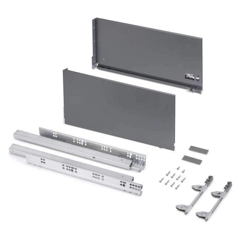 Kit di accessori divisori per interno cassetti Vertex-Concept, larghezza 600 mm, Alluminio e Tecnoplastica, Grigio ant..