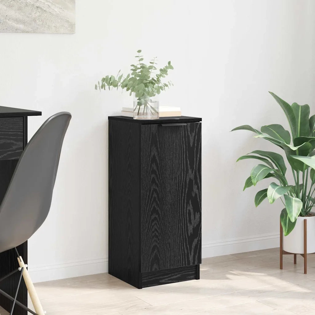 Credenza-Buffet-Armadio da cucina Rovere Nero 30 x 30 x 70 cm Legno multistrato 123901