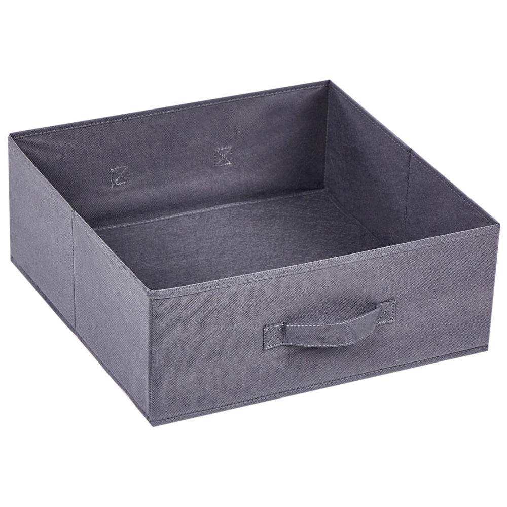 Set per bambini a 2 posti Tavolo con sedie MDF bianco e grigio Due scatole in tessuto non tessuto Cameretta per bambini alla moda