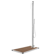 Doccia da giardino con base 225 cm acciaio inox marrone 02_0042053