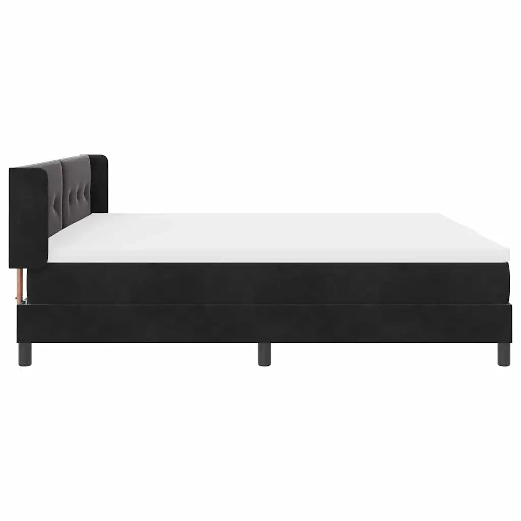 Letto a molle con testiera Nero 200 x 200 cm Velluto 3341488