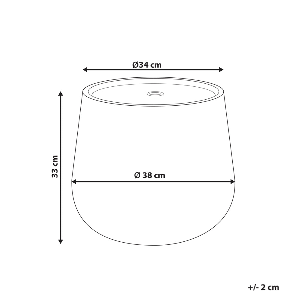 Fontana da Esterno ad acqua in Resina Grigia con Luce LED Design Moderno