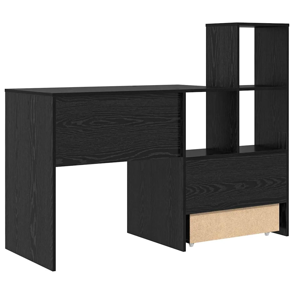 Scrivania Rovere Nero 131,5 x 50 x 106,5 cm Legno multistrato 3337266