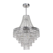 Lampadario glamour cristallo argento 3xE14 40W Coral Milagro